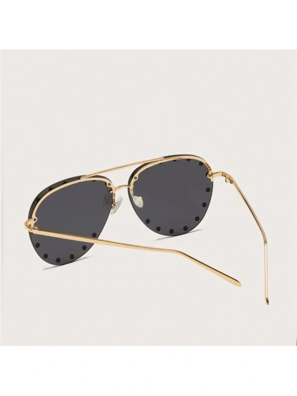 New Studded Gold Aviator Sunglasses